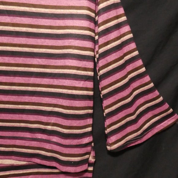 WEEKEND by SUZANNE BETRO | small | Striped Long Sleeve Scoop Neck Shirt | NWOT - Picture 8 of 16